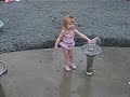 here is grace playing in the water area at our local science museum.
