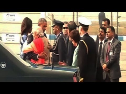 PM Modi greets Obama with hug