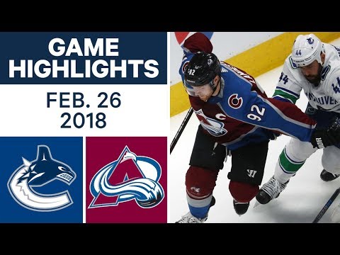 Video: NHL Game Highlights | Canucks vs. Avalanche - Feb. 26, 2018