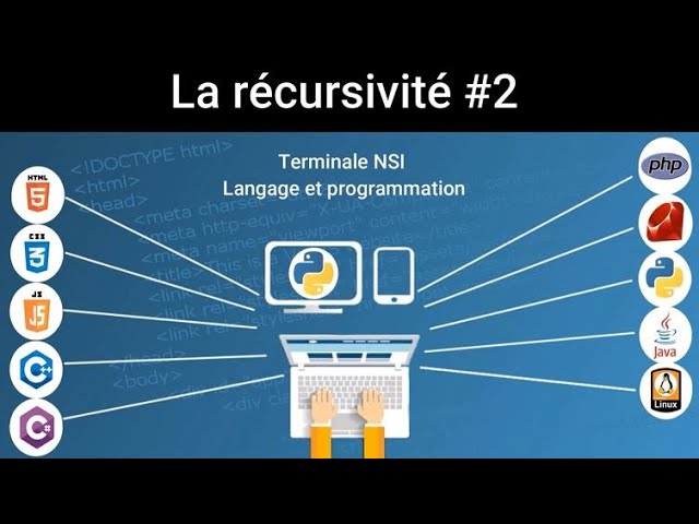Cliquer pour voir la vidéo :
Algorithmique - Récursivité 2 - Fonctions récursives en Python - Suite de Fibonacci - Flocon de Koch