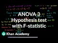 ANOVA 3 -Hypothesis Test with F-Statistic