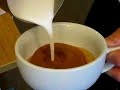 3/15/2007 frothing milk and pouring latte