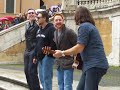 rome, spanish steps sat. 15 may 11:00am russell crowe and merry men start sing beautiful girl.