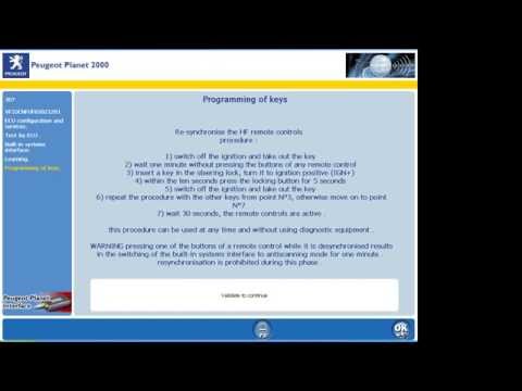 how to code peugeot key
