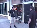 andy gets kicked in the balls for three dollars.
