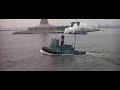 Funny Girl Helicopter Shot NY Harbor Tugboat