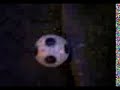 guy hits ball and falls
