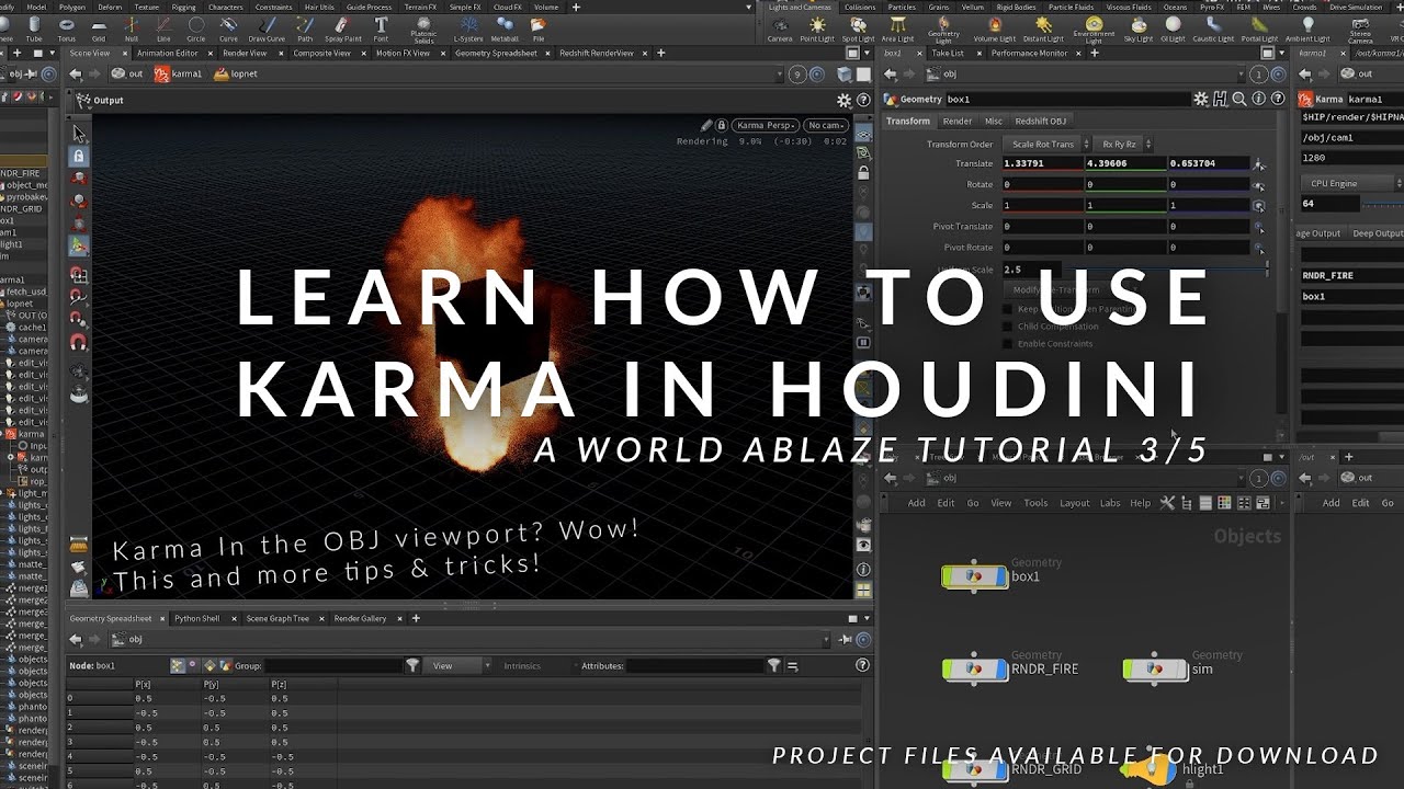 How to use Karma in Houdini + Tips & Tricks  - (A World Ablaze Tutorial 3/5)