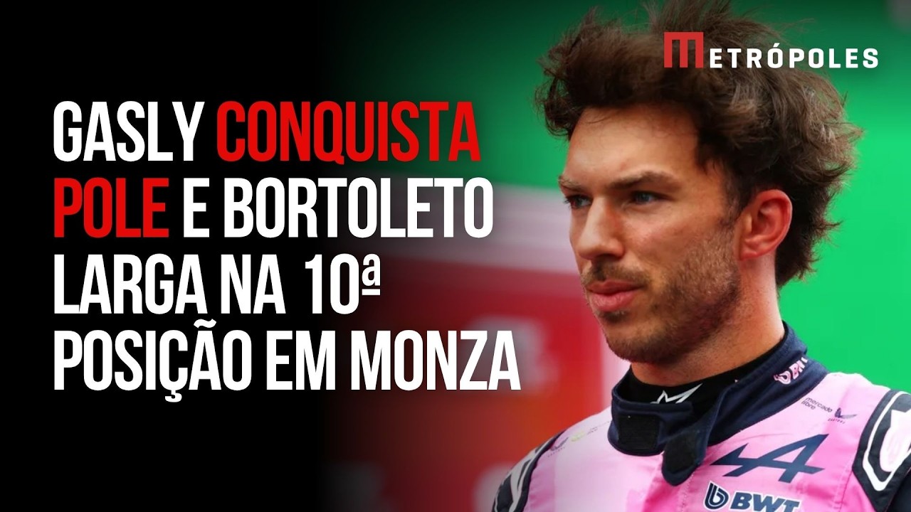 F1: Pierre Gasly é pole position na Itália; Gabriel Bortoleto larga em 10°