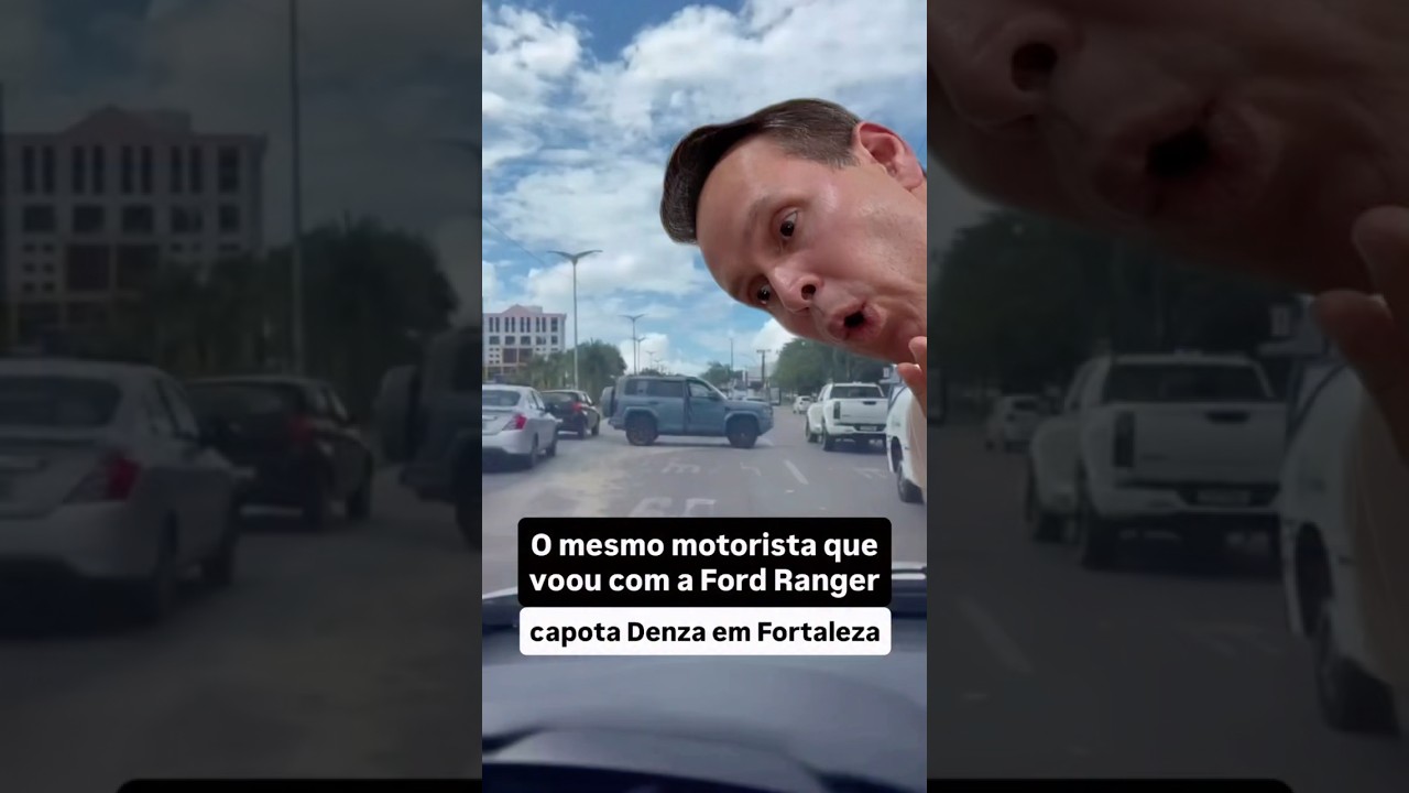 O mesmo motorista que voou com a Ford Ranger capota Denza em Fortaleza