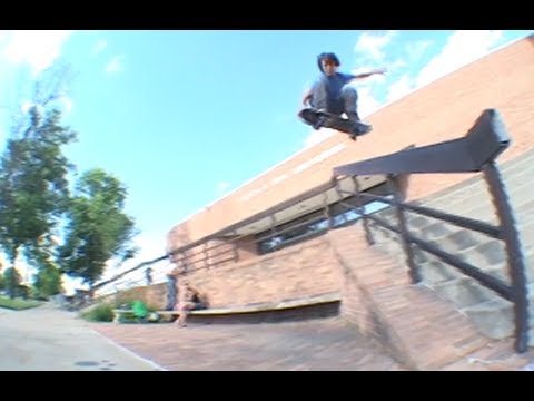 Ollie Over Handrail To Drop! PERFECT Crooked Grind Back Lip!