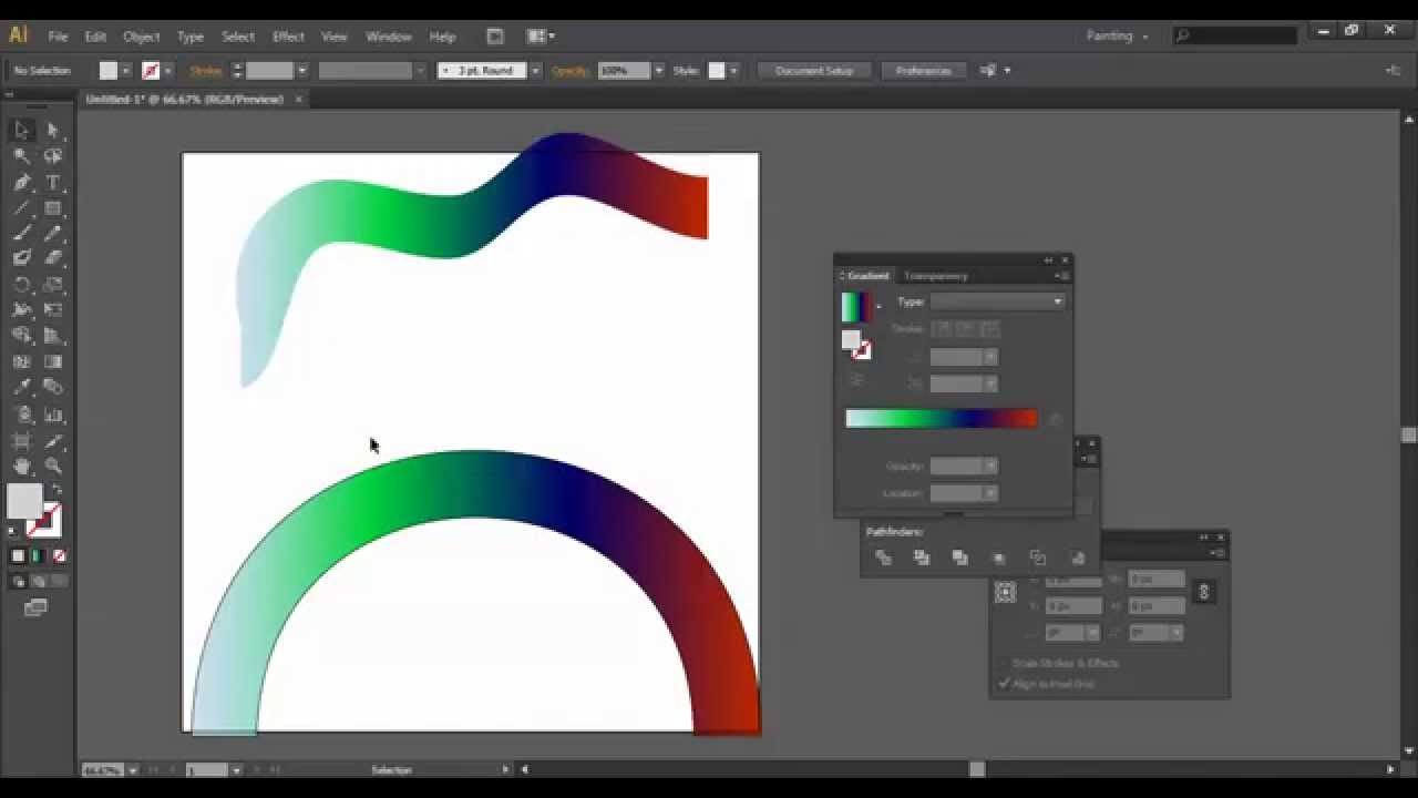 Adobe Illustrator Envelope Distort Command with Gradient