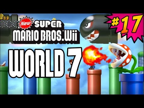 New Super Mario Bros. Wii (100%) - Part 17 - World 7 (7-1, 7-2, 7-3 & 7-Tower) (All Star Coins)