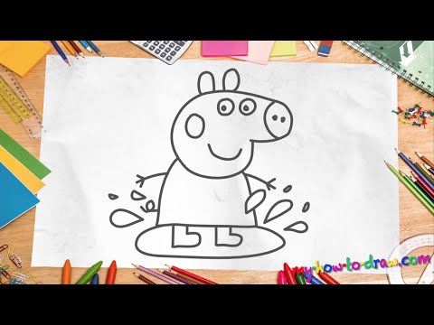 how to draw pig step by step