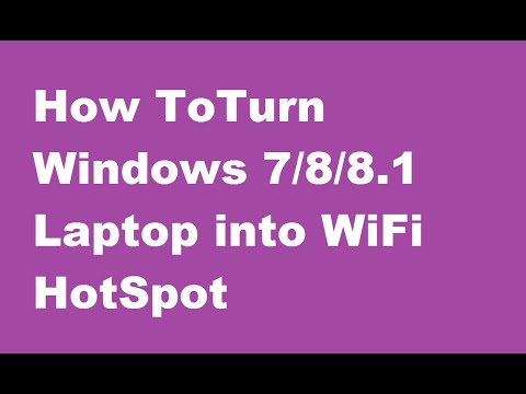 how to turn laptop into wifi hotspot