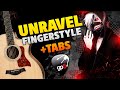 Tokyo Ghoul - Unravel (fingerstyle guitar cover with FREE TABS and karaoke)