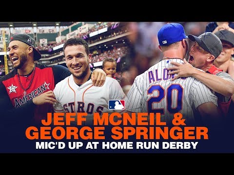 Video: Mic'd Up! George Springer + Jeff McNeil at Home Run Derby (McNeil supporting Pete Alonso!)