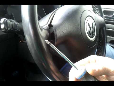 how to remove mk4 steering wheel