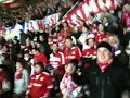 Juve Bayern Munich away crew Nordhorn Fan Gesänge Fans singen