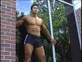 Bodybuilder Jaime Davila poses for photos