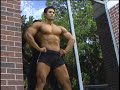 Bodybuilder Jaime Davila poses for photos
