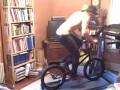 Bike on a treadmill face plant - bike, bmx, face plant, fail, idiot, treadmill