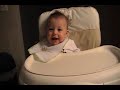 Caden figures out he can scream..