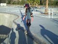 Kayla Caballero drops into the skull bowl at Lake Cunningham on my birthday 11-8-2009