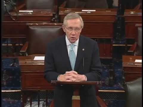 US Senate - Senate Majority Leader Harry Reid (D-NV) and Senate Minority Leader Mitch McConnell (R-KY) congratulates Senator Orrin Hatch (R-UT) on his 13000 vote as Uni...