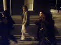 Erasmus people singing in the street after KALIMOTXO