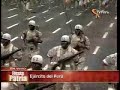 Ejercito Peruano  marcha a paso ligero por Fiestas Patrias