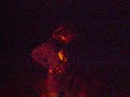 Marlana jumping over the fire
