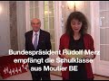 Monsieur le Président de la Confédération Hans-Rudolf Merz reçoit une classe de Moutier BE