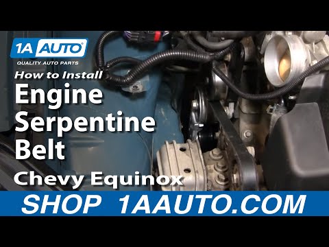 How To Install Replace Engine Serpentine Belt Chevy Equinox 3.4L 05-09 1AAuto.com