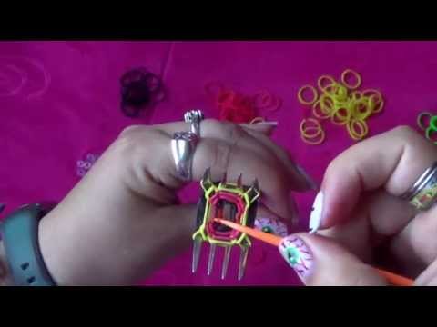 MANILLAS - Manillas con cauchos. Para ello se uso: ☺ Cauchos ☺ Tenedores ☺ Gancho ☺ Cierres en forma de s SUSCRIBETE ☺☺☺☺Pronto subire mas videos mostrando paso a paso ...