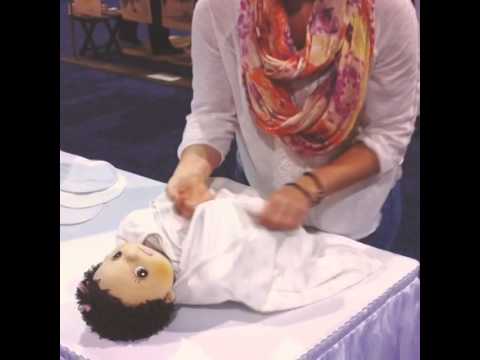 how to fasten a swaddle blanket