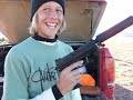 My cousin and me shooting a 45 cal supressed
