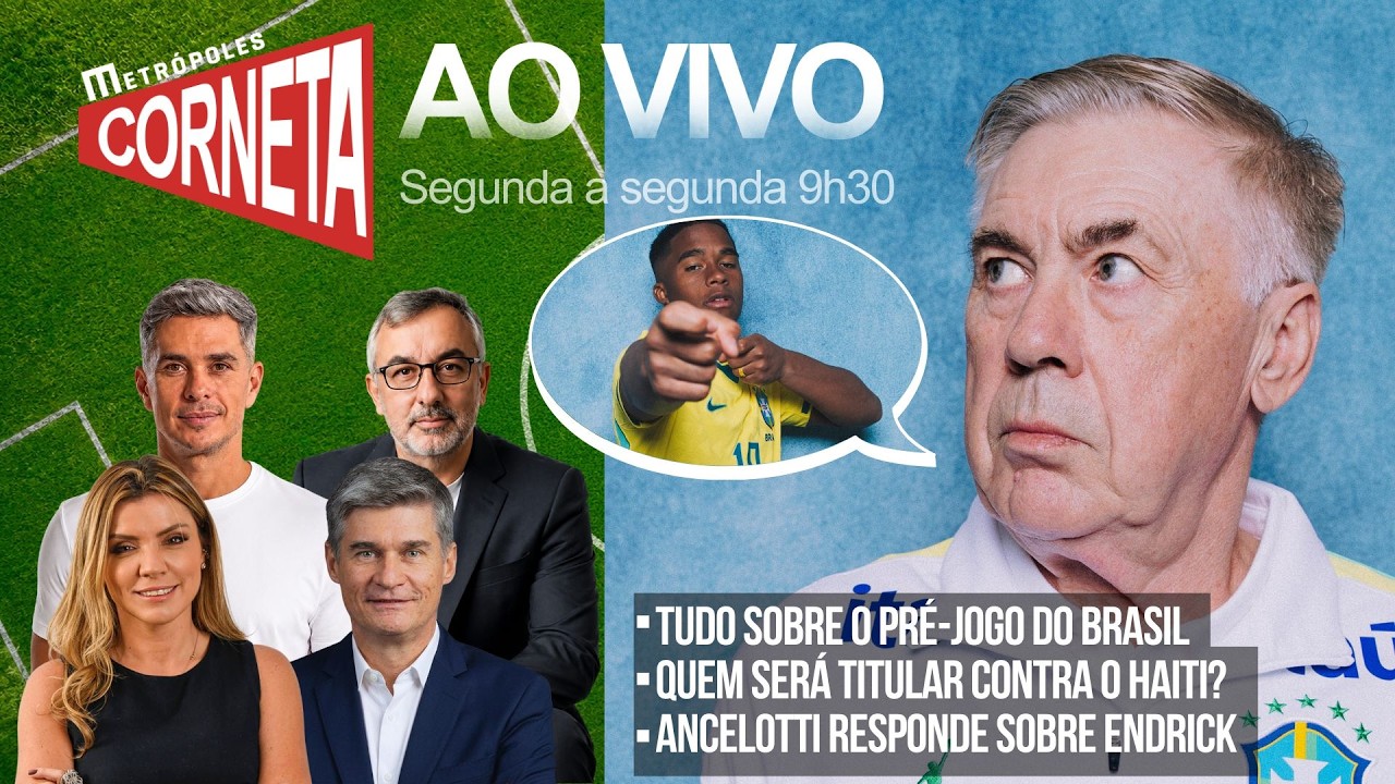AO VIVO: Tudo sobre o pré-jogo Brasil x Haiti e a resposta de Ancelotti sobre Endrick