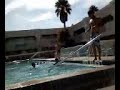 Cesar grinding at the pool