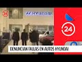 Denuncian fallas en autos Hyundai