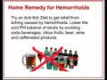 Home remedy for hemorrhoids - treatment for piles