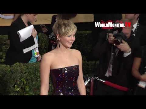 Jennifer Lawrence excited about Cuba Gooding Jr at Screen Actors Guild Awards 2014