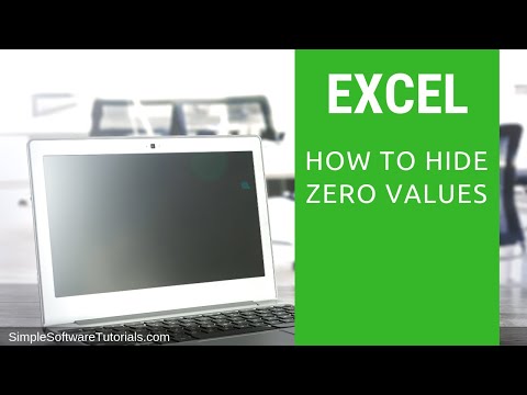 how to remove zero values in excel