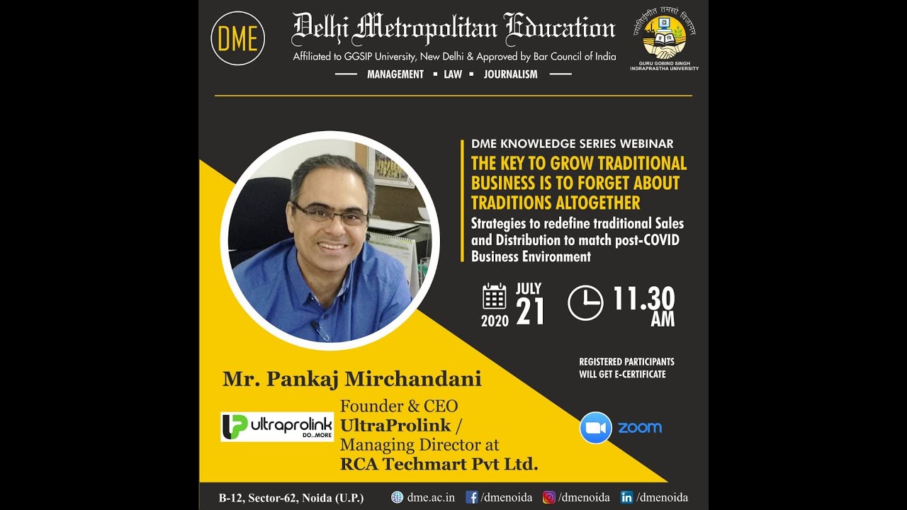 Webinar organised by DME Management School