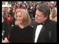 felicity huffman and greg baker are being interviewed on the red carpet of the sags 2000. that year sports night was nominated for 