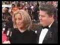 felicity huffman and greg baker are being interviewed on the red carpet of the sags 2000. that year sports night was nominated for 