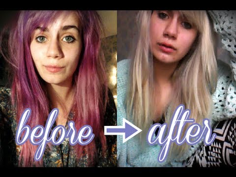 how to remove purple dye from hair