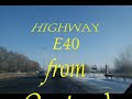 3 JAN 2010 - BELGIUM  BY CAR ON THE HIGHWAY E40 FROM GROOT-BIJGAARDEN TO WEMMEL (BRUSSELS)