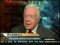 Former President Jimmy Carter, author of a new book, Palestine: Peace Not Apartheid,http://www.amazon.com/exec/obidos/ASI...is interviewed from his home in Plains, Georgia. He responds to a caller who asks questions concerning pressure put on the US political system and the resulting support of Israel. The caller refers to author James Bamford's book 