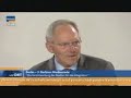 bundesinnenminister dr. wolfgang sch�uble bei den 3. berliner medienreden am 24.11.2008. dabei entfleucht ihm wohl ein freudscher versprecher. man beachte die reaktion des publikums in form unterdr�ckten gel�chters. :d